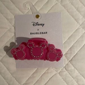 NEW Disney x Baublebar Pink Mickey hair claw clip